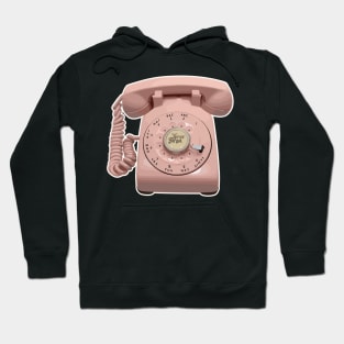 Vintage Retro 80s Rotary Telephone Hoodie